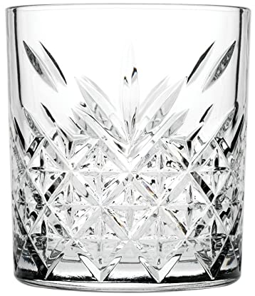 Pasabahce 52790 Timeless - lot de 4 verres aspect cristal pour whisky, eau, cocktails 345ml