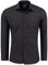 J'S FASHION Herren-Hemd - Slim-Fit - Langarm-Hemd Freizeithemd - Pflegeleicht Bügelleicht - 1-Schwarz XL
