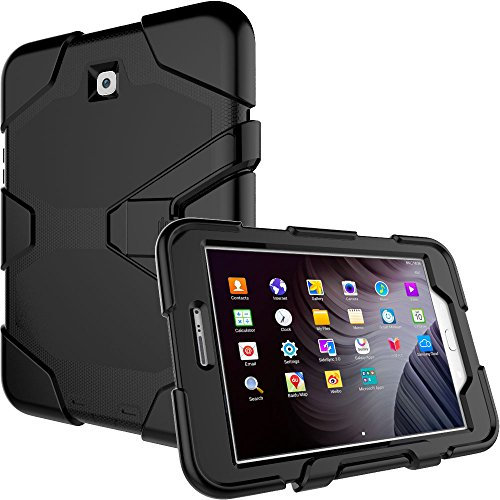 G-Shock Techgear® Custodia per Samsung Galaxy Tab S2 20,3 cm (sm-t710 Series) resistente,, custodia protettiva con supporto – amovibile, ideale per bambini di [nero]