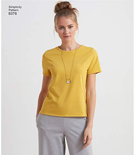Simplicity 8376 Women's Knit Top with Multiple Pieces for Design Hacking Sewing Pattern, White