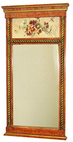 ARREDO SELLI Specchio da Parete Cornice Rosa NTICO E Oro CM 34X70