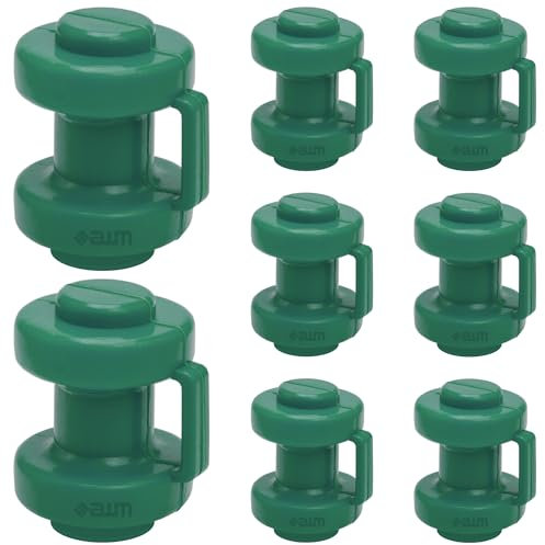 AWM Trampolin Endkappen Schutzkappen 25 mm - Innenliegend - Sicherheitsnetz Kappen Abschlusskappen *INNEN (8 Stück, Grün)