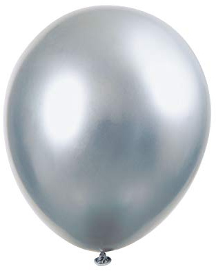 Stunning Silver Platinum Latex Balloons (27cm) - Elegant, Luxurious & Vibrant Party Decorations - Perfect for Show-Stopping Celebrations - 6ct