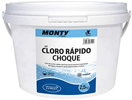 LOLAhome Cloro rápido Choque granulado para Piscinas en Bote de 2,5 kg (Granulado de Choque, 2.50, Kilogramos)