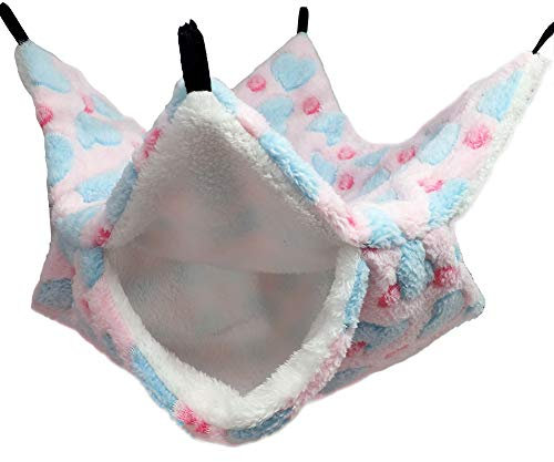 LXTaoler Hamac pour Petit Animal de Compagnie, hamac pour Chinchilla, écureuils, Autres Petits Animaux, 34 x 34 cm (L x l)(Rose)