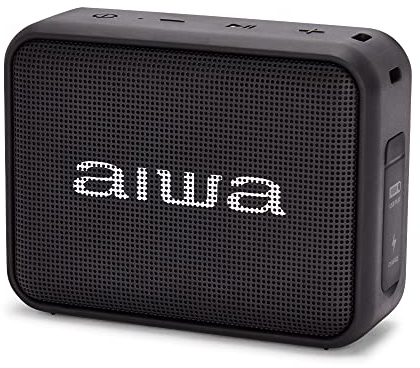 Aiwa BS-200BK: Portable Wireless Bluetooth Speaker, True Wireless Stereo, Waterproof, Black