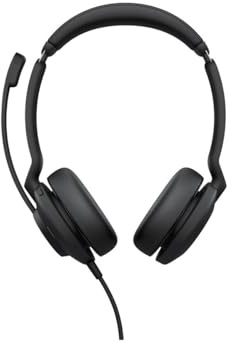 Jabra Evolve2 30 Headset – Noise Cancelling UC Certified Stereo Headphones with 2-Microphone Call Technology – USB-C Cable – Black