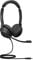 Jabra Evolve2 30 Headset – Stereo Kopfhörer mit Noise Cancelling – UC Zertifiziert – mit 2-Mikrofon Anruf-Technologie – USB-C Kabel – Schwarz