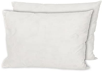 MSS e.K. 2er Set Federkissen | Größe: 25 x 40 cm | Füllgewicht: je 250 Gramm | 100% Baumwolle | kein Lebendrupf | Kissenfüllung | NOMITE Zertifiziert - milbenfrei | schadstoffgeprüft