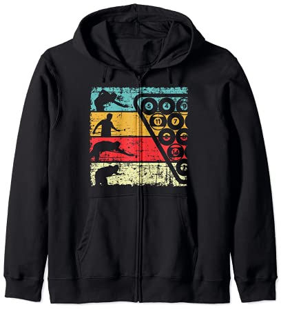 Retro Billard Shirt für Billardspieler Pool Billard Triangel Kapuzenjacke