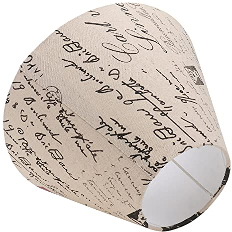SOLUSTRE Stoff Lampenschirm Grau Tischlampe Lampenschirm Landhaus Schlafzimmer Wohnzimmer Nachttisch Pendelleuchte Deckenleuchte Lampenschirm Schutzhülle Dekoration