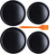 AMZMUKAUP 4 Stück Pizzablech Rund Cake Pan, Antihaft Pizzabackblech Pizzaform Rund Kuchenblech Backblech Pizza Backset für Pizza, Flammkuchen, Kuchen (16cm+23cm, Schwarz)