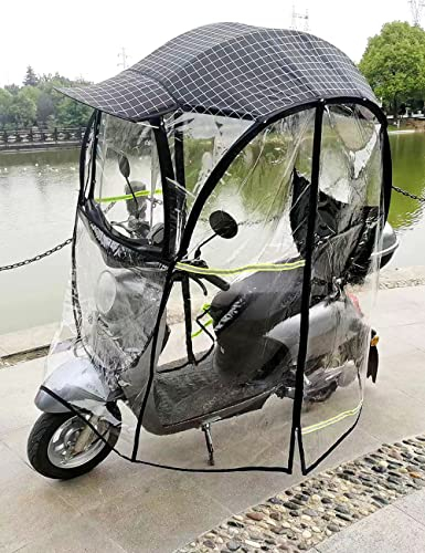 Universal Vollständig Geschlossenes Motorrad Sonnenblende Schatten Zelt Regenschirm Windschutzscheibe Baldachin Motorrad Dach Motor Fahrrad Mobilität Roller Sonnenschutz Regenschutz B