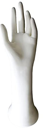 SM SunniMix 29 Cm Présentoirs à Bijoux, Femme Mannequin Main Porte-Anneau Porte-Bijoux Présentoir Pour Afficher Des Bagues, Colliers, Pendentifs, Chaînes, Bracelets, Bracelets-Blanc