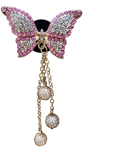 Schmetterling Auto Air Outlet Clip Aromatherapie, Asudaro Bling Bling Auto Entlüftungs Parfüm Clip Auto Lufterfrischer Automotive Vent Clip Autoteile dekorativ Auto Innenraum Zubehör Rosa