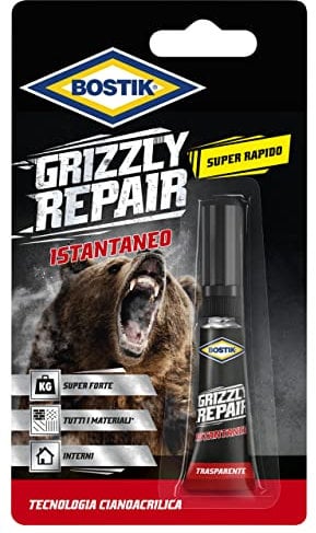 Bostik Grizzly Repair Colle instantanée pour réparations rapides Transparent 3 g