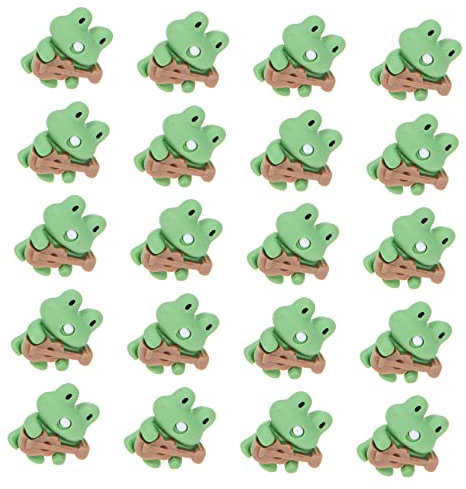 NUOBESTY 20pcs Cartoon Guitar Frog Pushpin Thumb Tacks Decorative Push Pin for Message Board Household Multi-function Tacks for Poster Accessory