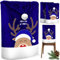 KESSER® Premium Weihnachtsstuhlüberzug 2er Set Stuhlhussen für Weihnachten Nikolausmütze Stuhlbezug Husse Weihnachtsdeko für Stühle Überzieher - Stuhlabdeckung im weihnachtlichen Design