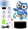 Bqweun DIY Diamond Painting Eule - Personalisierte Diamant-Malerei Lampe, Eulen Geschenke Deko, Geburtstagsgeschenke