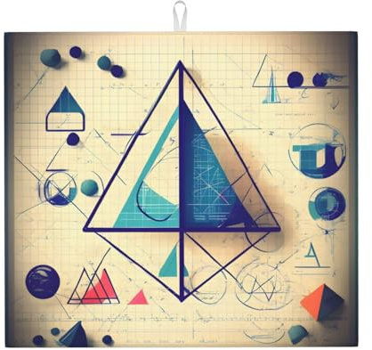 Mathematik Geometrie Geek Calculus Print Geschirr-Abtropfmatte für mehrere Verwendungen, leicht zu reinigen, umweltfreundlich, Matte für Küchentheke oder Spüle