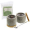 Kerze Beton rund gerade dick grau klein 2er Set