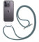 doqui Handyhülle mit abnehmbarem Band | Flexible Handykette verstellbar | Clear-Pearl (iPhone 14 Pro)