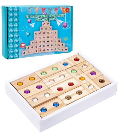 Regenbogen-Stapelblock, Holzbausteine Set für Kinder | Blockspielzeug-Set Stapelbarer Bauwürfel, Lernspielzeug,