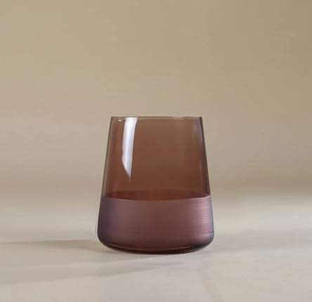 Rakle Juego de Vasos de Cristal Exclusivo Marron Mate – 6 Piezas – Vasos para Refrescos