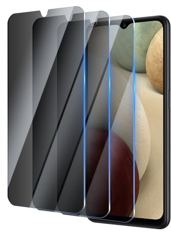 YUXINDZ 3 Pièces Verre Trempé Anti-Espion pour Samsung Galaxy A12/A13/A03/A03S/A04/A32 5G 6,5 Pouces, Film Protection d'Écran Contre les Rayures, Sans Bulles, Dureté 9H Glass