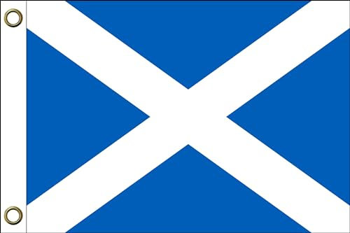 Schottland Flagge Fahnen | 150 cm x 90 cm / 90 x 150 cm | Wetterfest & Langlebig | Polyester mit zwei Ösen