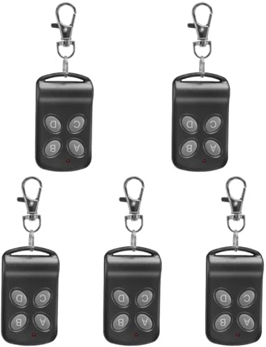 jojofuny 5Er Set 433 Mhz Fernbedienung Garagentorschlüssel 4 Tasten Keyless Entry Garagentoröffner Garagenzubehör Für Rollläden Und Türsteuerung