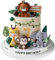 4Pcs Tiere Geburtstag Tortendeko, Tortendeko Tiere Wald, Dschungel Tortendekos Geburtstag, Kindergeburtstags-Kuchendekoration, Waldtier-Kuchendekoration