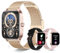 INNOFOVO Smartwatch Damen, 1.85 Touchscreen Fitnessuhr mit Telefonfunktion 130+ Sportmodi SpO2 Schlafmonitor Pulsmesser Schrittzähler, Wasserdicht Smart Watch Sportuhr für Android iOS(Roségold)