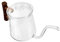MAGICLULU olla verter a mano cafeteras jarra cafetera jarra para cafe teapot electric kettle Calentador de café con leche con infusor cesta té jarra de café de vidrio tetera portátil Madera
