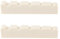 VGOL 2Pcs 5 String Electric Bass Bridge Nut Replacement Part 5 String Bass Guitar Top Nut 46x6x10.8-9.3mm Suitable for 5 String Bass, Ivory