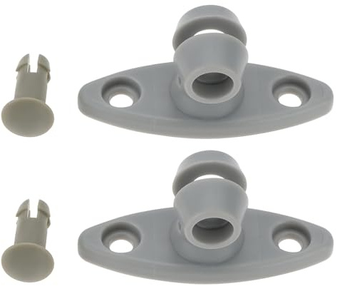 SG Store 2 Stück Türstütze, Befestigungshalterung, 46,3 x 16,6 x 20,5 mm, Gasdruckfederhalterung, kompatibel mit Swift Sterling Sprite Caravan CCDS10 Gasdruckfeder, Grau mit Stift