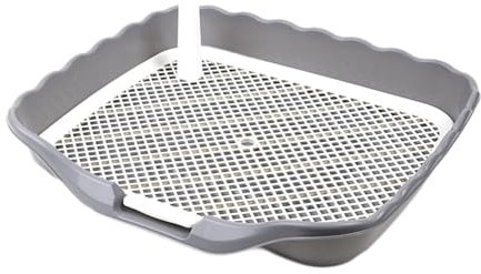 FashionCha Welpentoilette mit Stabiler Halterung, Grau