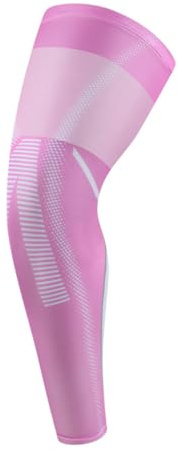 AUXDIQ 1 Coppia Gambali Compressione Uomo Donna Ciclismo Manicotti Gambe Ginocchiera Basket Ginocchio Compressione Bianco