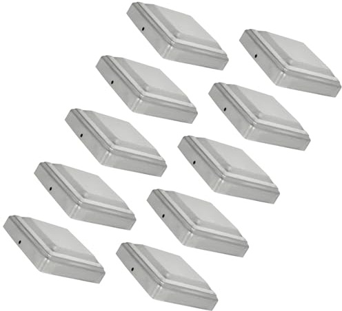 Lot de 10 capuchons de poteaux en Aartner - 6 x 6 cm - Pour poteaux de clôture - Capuchons de protection résistant aux intempéries - 7 cm x 7 cm