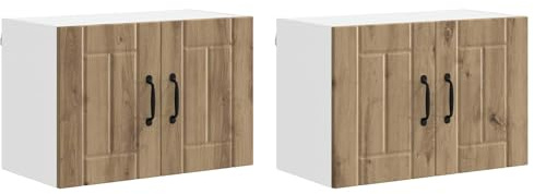 Holekex köksväggskåp med dörr av trämaterial Artisan-ek 60 x 31 x 40 cm, 2 stycken, inomhus, kök, praktisk förvaring och modern design