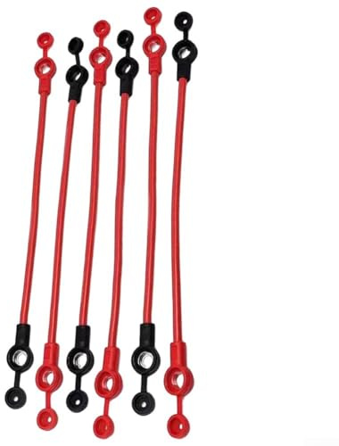 6 Pack Electric Bicycle Power Cables, Flexible Copper Core PVC Wire for E-Bike Golf Cart for battery, Flame Resistant High Temp Electrical Connector Leads 25cm 20cm(4 square)
