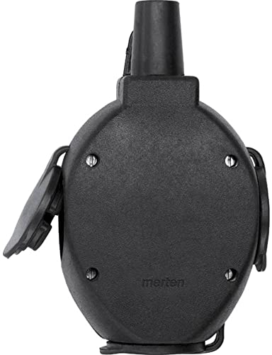 Merten 179851 Vollgummi-SCHUKO-Dreifach-Hängekupplung, schwarz