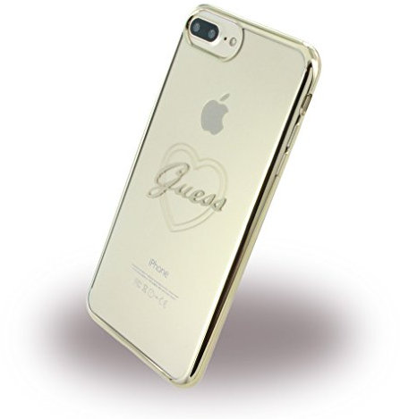 Guess GUHCP7LTRHG Heart Signature Collection Hard Case for iPhone 8 Plus/7 Plus - Gold