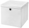 CM3 1 Stück Weiß Faltbox 33 x 33 x 33 cm Aufbewahrungsbox faltbar mit Deckel