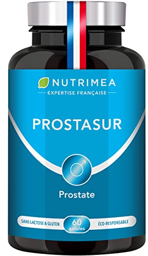 Protection de la Prostate & Confort Urinaire - Efficace contre l’HBP et les Mictions - Actifs Naturels - Ortie, Palmier Nain et Prunier d’Afrique - PROSTASUR - 60 Gélules Vegan - Fabriqué en France
