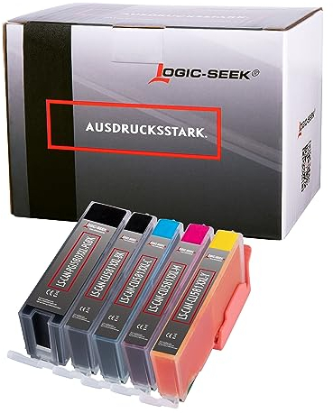 Logic-Seek 5X Tintenpatrone kompatibel für PGI580 CLI581 XXL Multipack für Canon Pixma TR8550 TS705 TS6350 TS8350 TS9150 TS9550