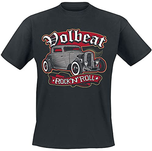 Volbeat Rock'n'Roll Männer T-Shirt schwarz L 100% Baumwolle Band-Merch, Bands, Nachhaltigkeit