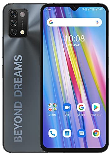 UMIDIGI A11 Mobile Phones,4+128GB,5150mAh Battery,Helio G25 Octa-Core Processor,6.52”HD+Screen,16+8MP Camera,Android 11,4G Dual SIM/3-Card Slots/Face ID/GPS/OTG-Black