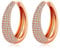 Creolen Rosegold Ohrringe Damen Ohrringe Creolen Groß Rose Kreolen Creole Silber 925 Damen Frauen 20mm