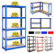 5 Tier Heavy Duty Boltless Garage Shelving Units - 180 x 90 x 40cm Adjustable Standing Shelving Metal Storage Shelves Racking Unit for Shed Warehouse Workshop Office, 875KG Capacity, Galvanised